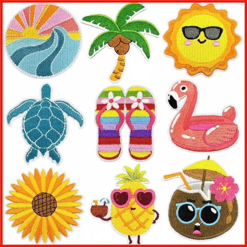 

9peeces Iron on Patches Theme Theme Applique for Hat The Backpack