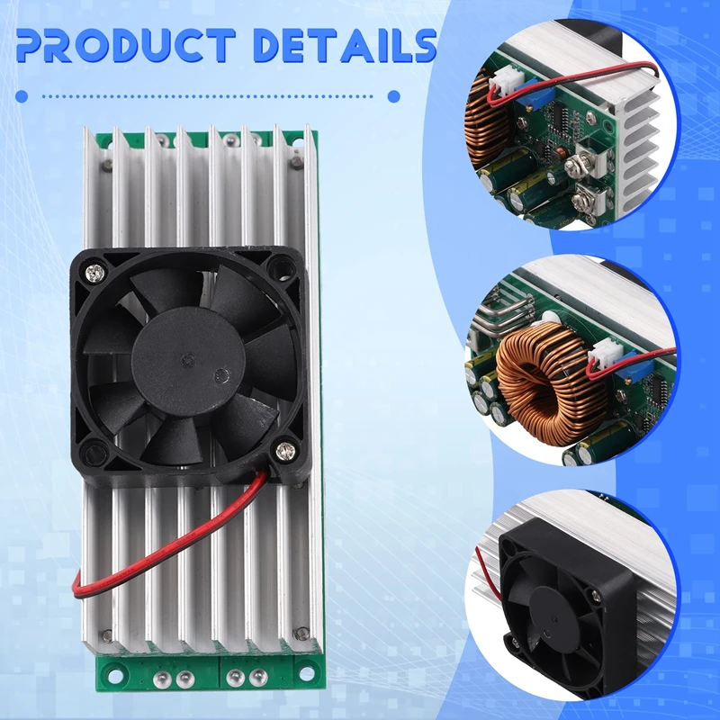 DC-DC1500W DC Adjustable Step-Down Module 90V To 60V 48V 12V High Power 50A Power Converter