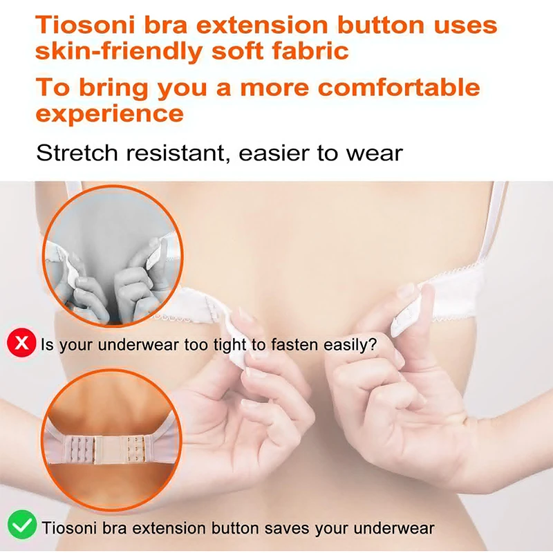 3 Pieces Bra Extender for Women's Elastic Bra Extension Strap Hook Clip Expander Adjustable Belt Buckle Intimates Accessories image 6