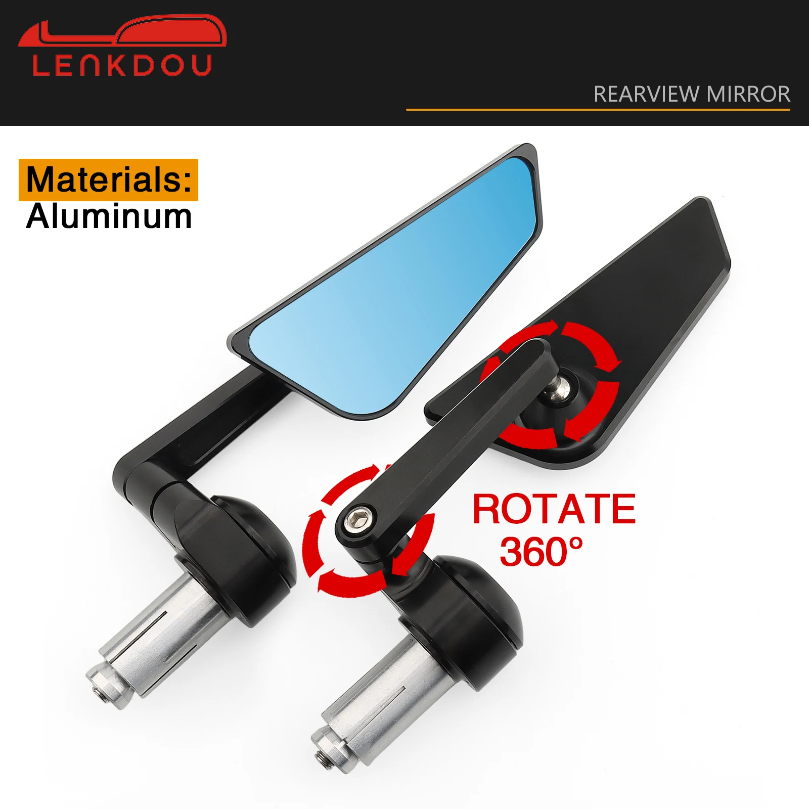 Motorcycle Accessories Rearview Mirror Bar End For 7/8