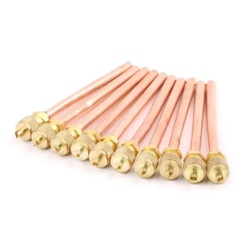 5/10pcs Air Conditioner Refrigeration Access Valves 6.35mm OD Tube Filling Par 45BE
