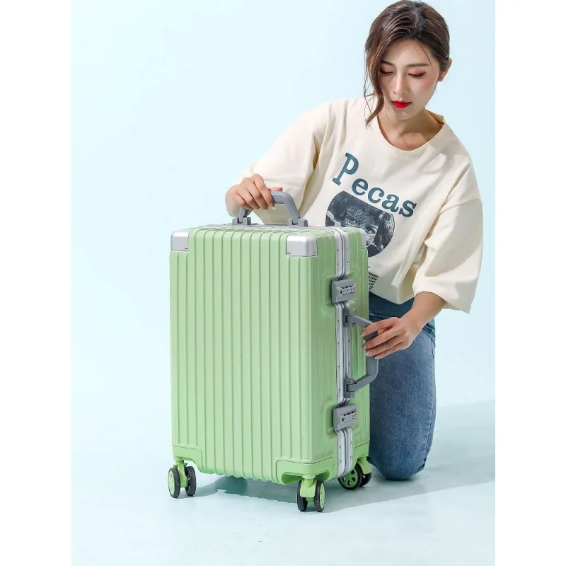 Aluminum Frame Luggage Solid And Durable Female Password Suitcase 20-Inch New Mute Universal Wheel Durable Male Boarding Travel