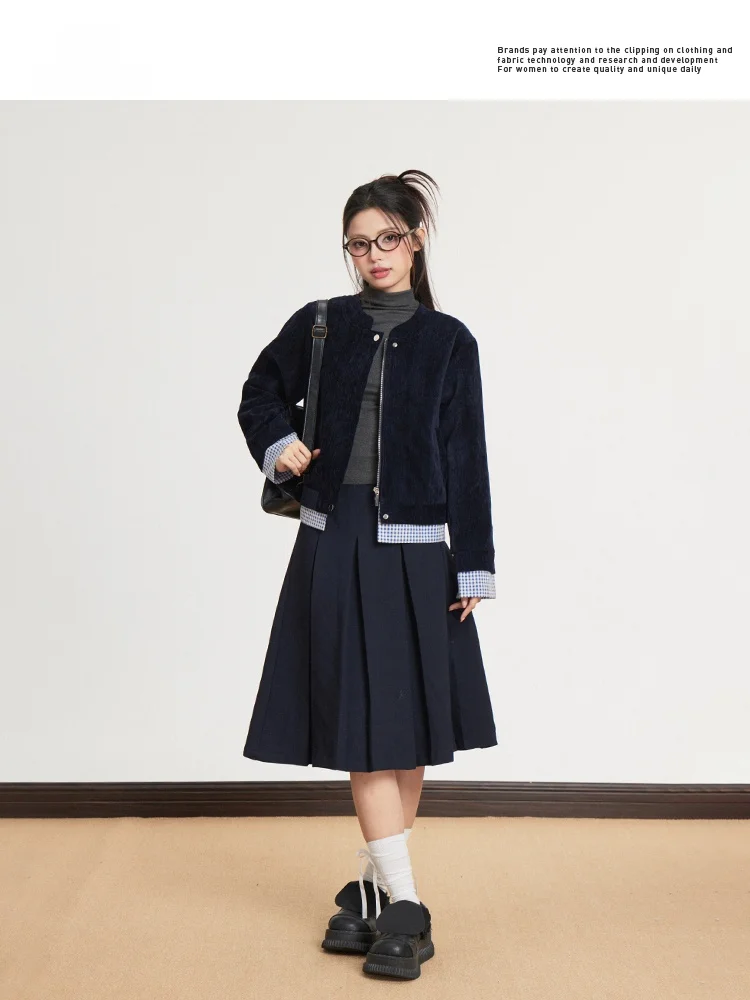 

Белый жакет Little Fi Original Ele Color Blo Plaid Velvet Sle Jaet для женщин, осенне-зимняя новинка, верхняя одежда...