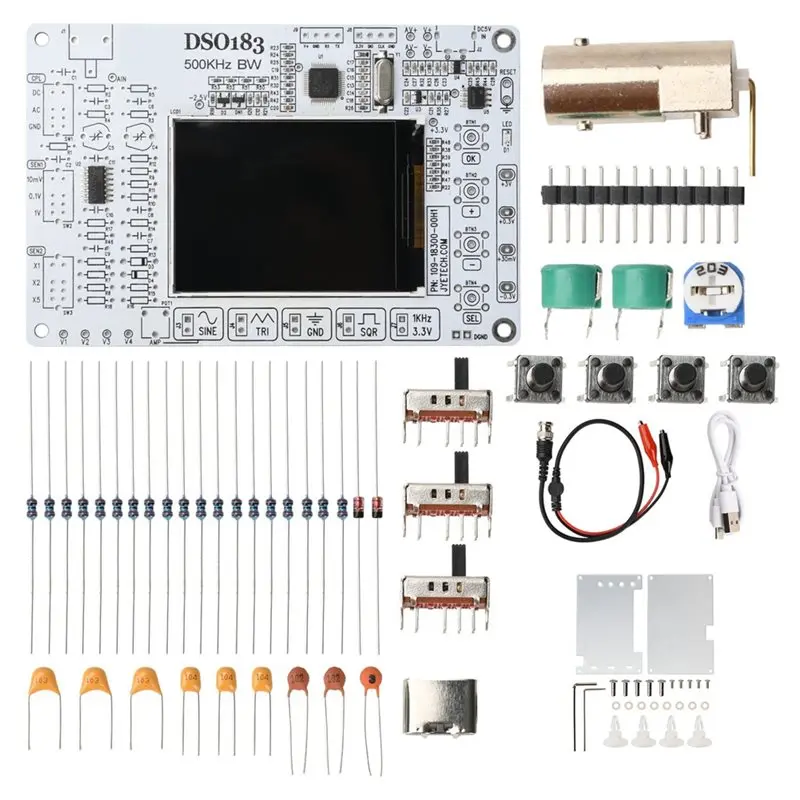 News DC5V DSO183 Digital Oscilloscope DIY Loose Parts Teaching Practical Training Electronic Production Kit