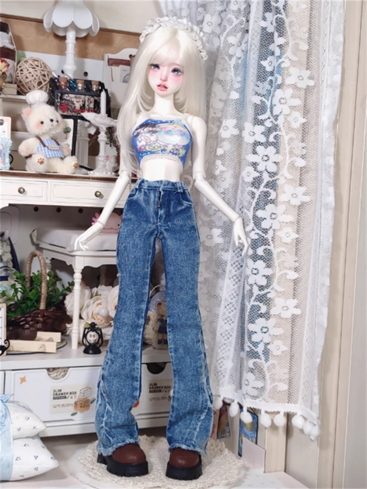 BJD Doll Clothes For 1/4 Doll Sexy Top Denim Jeans Dolls Clothing Accessories (Excluding Dolls)