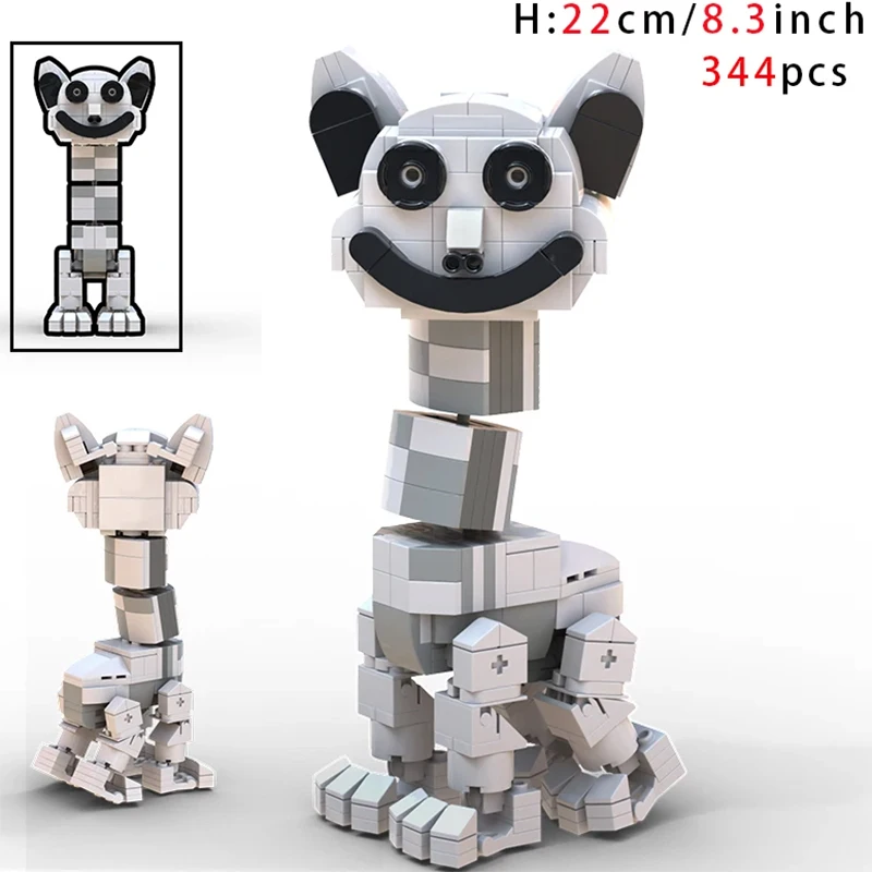 Horror Game Zoonomaly Action Figure Building Blocks Kit Anime Figure Cat Panda Elephant Koala Monkey Monster Toys Gift for Kid