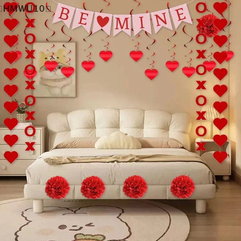 Valentines Day Celebration Decorations For Intimate Gatherings Colorful Banners Garlands Accessories Party Supplies