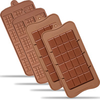 Silicone Break Apart Chocolate Molds Flexible Non-Stick Silicone Candy Protein Energy Bar Moulds for Mini Rectangle Chocolates