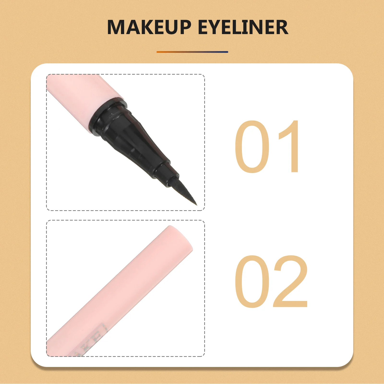 

Eyeliner Pencil Waterproof Fine Tip Long Handle Beautiful Cat Printing Easy To Clean Makeup Tool