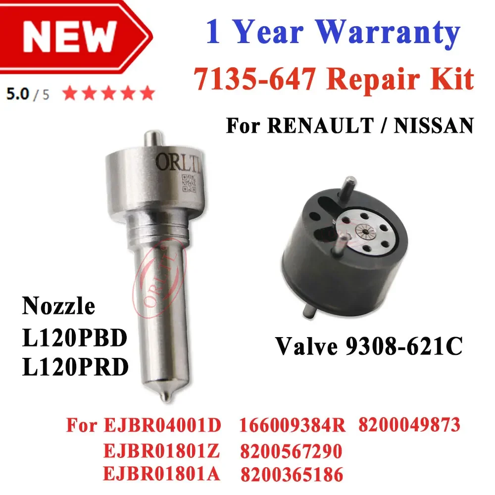 

Дозирующая форсунка ORLTL 7135-647 L120PBD, регулирующий клапан топливной форсунки 9308-621C для RENAULT 8200567290 EJBR04001D EJBR01801A