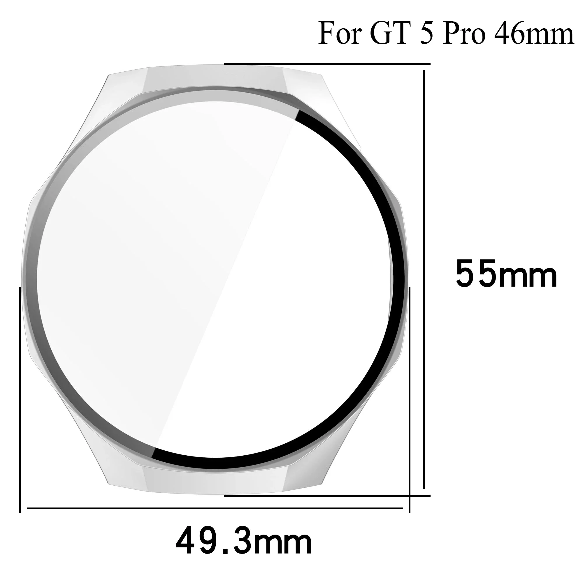 PC Case + Glas Voor Huawei Horloge GT 5 Pro 42 MM 46 MM GT5 Pro Anti-kras Harde Screen Protector Gehard Glas Beschermhoes