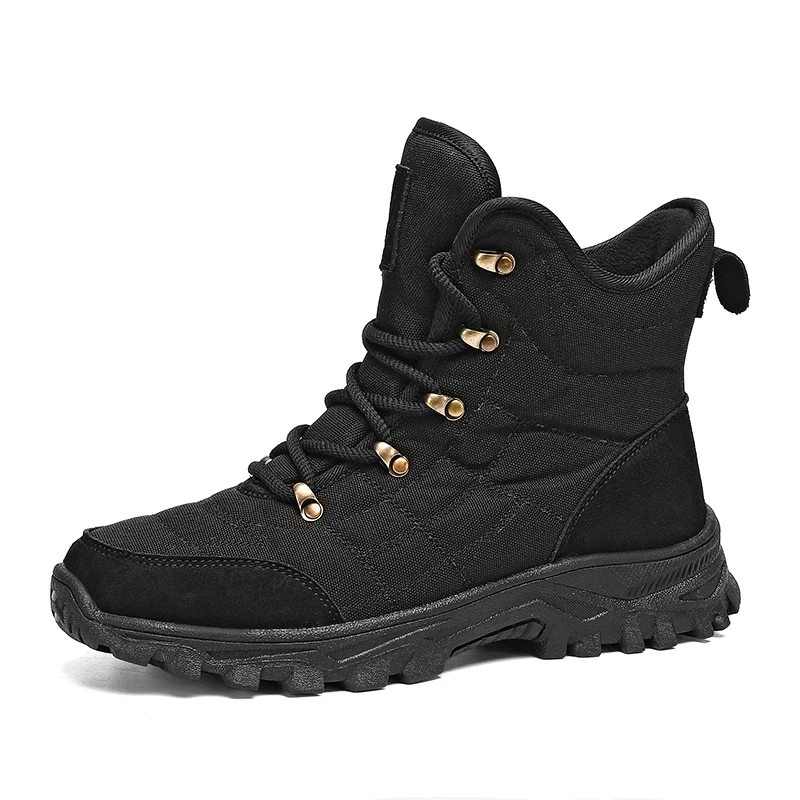 

New Waterproof Hiking Shoes Men Winter Outdoor Sneakers for Men Snow Boots Plush Mountain Snowboots Outdoor Tourism Jogging Shoe
