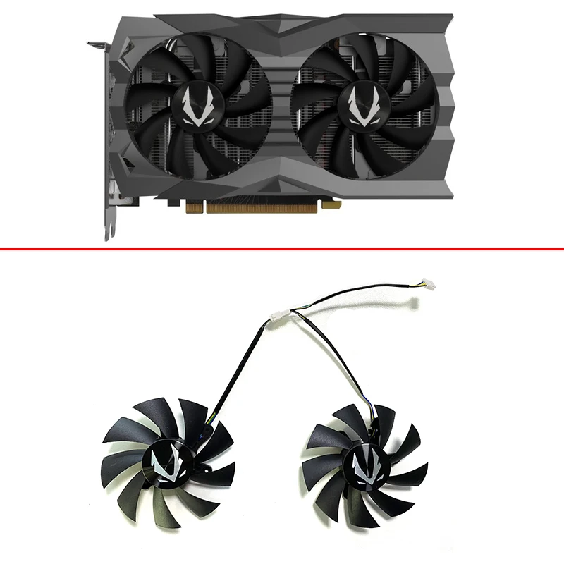 

Новый вентилятор для охлаждения ZOTAC GeForce GTX 1660 1660Ti RTX 2060 2070 GTX1660 GTX1660Ti RTX2060 RTX2060 RTX2070, 2 шт.