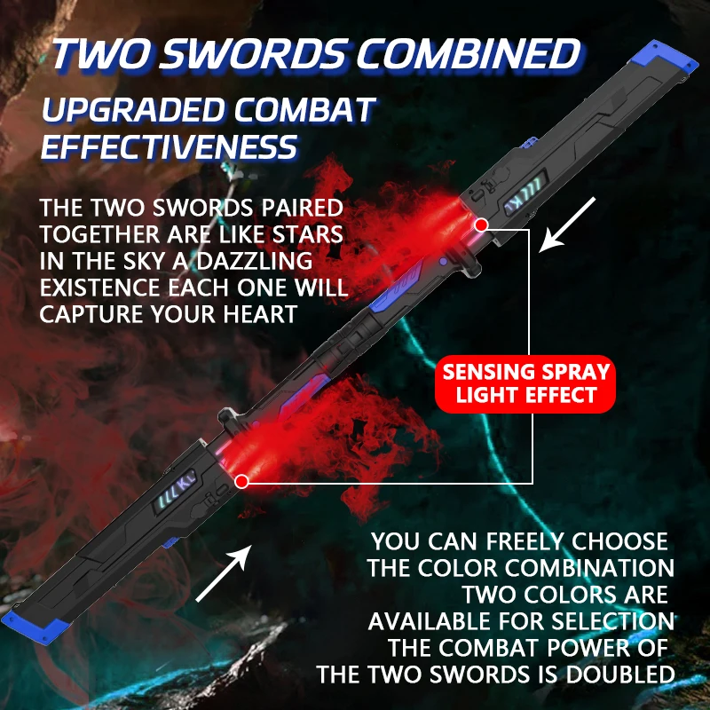 2 個屋外おもちゃ明るい回転剣マルチカラーフラッシュ LED ライトシャインコスプレ剣おもちゃパーティーインタラクティブおもちゃ子供大人のための