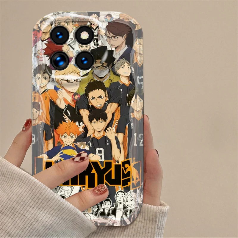 Anime Haikyuu For Xiaomi Mi 14 12 12T 11 Lite Poco M6 X6 X5 X4 X3 Pro GT NFC 5G Wave Oil Cover Phone Case