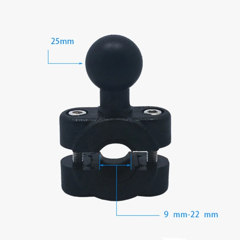 

50JA 1 Inch Ball Car Headrest Motorcycle Scooter Rearview Mirror Stem Bar Mount