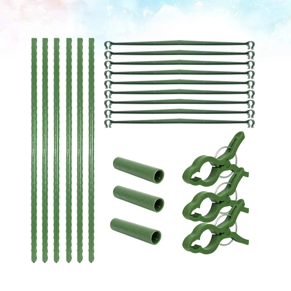 

1Set Combined Botany Bracket Plant Climbing Frame Reusable Durable Plant Support Flower Stand Gardening Tools 3 Clips 6 Tubes 9