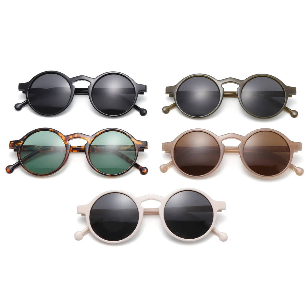 Fashion Small Frame UV400 Brand Designer Vintage Sun Glasses Leopard Black Glasses Eyewear Round Sunglasses for Women