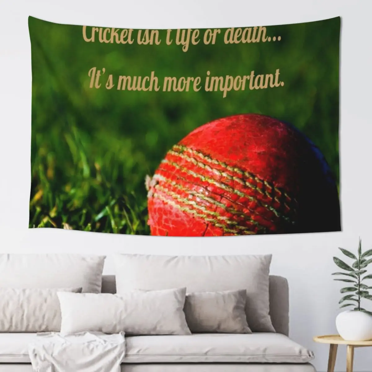 Cricket Red Ball Funny Motivational Tapestry Decoration Home Wall Decor Wall Decor Hanging Tapestry