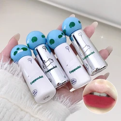 Cappuvini Bunny Lip Glaze Matte Velvet Lip Mud Not Easy to Stain Cups Silky Smooth Colorful Makeup Lipstick