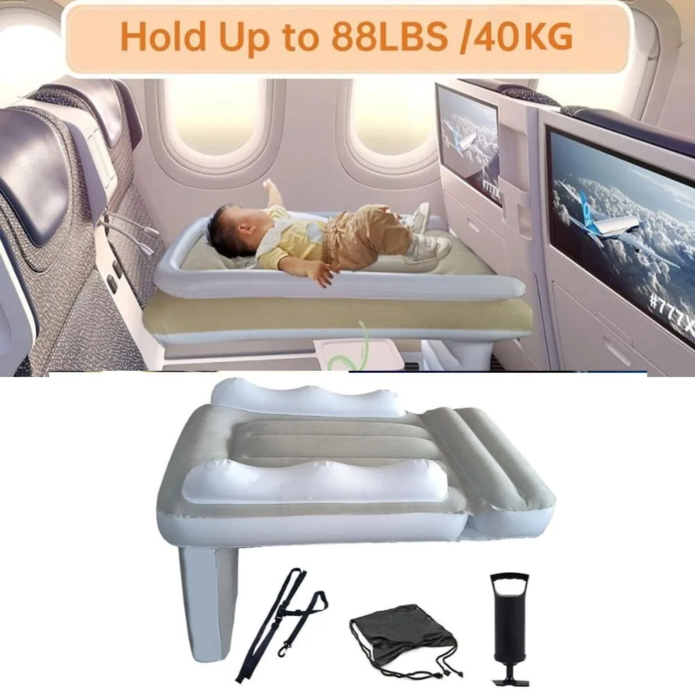 Colchón inflable para dormir con extensor de coche portátil, cama de avión para chico y bebé, asiento de avión para viaje, accesorios para coche
