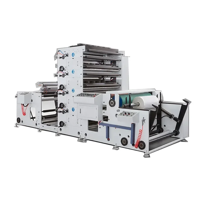 High Speed 4 6 Color Large Size Flexographic Water Bottle Label Printing Machine Paper Cup Printing Machines Label