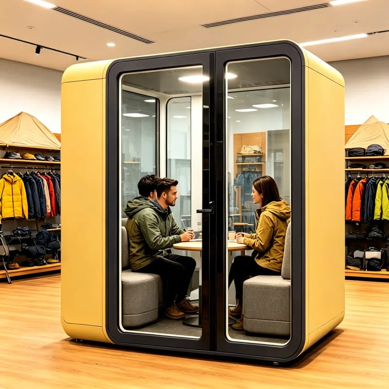 factory Soundproof Pod Acoustic Booth Office Cabin with Dimmable Lighting for Focus Work Customized Silent Cabin Hot Sale