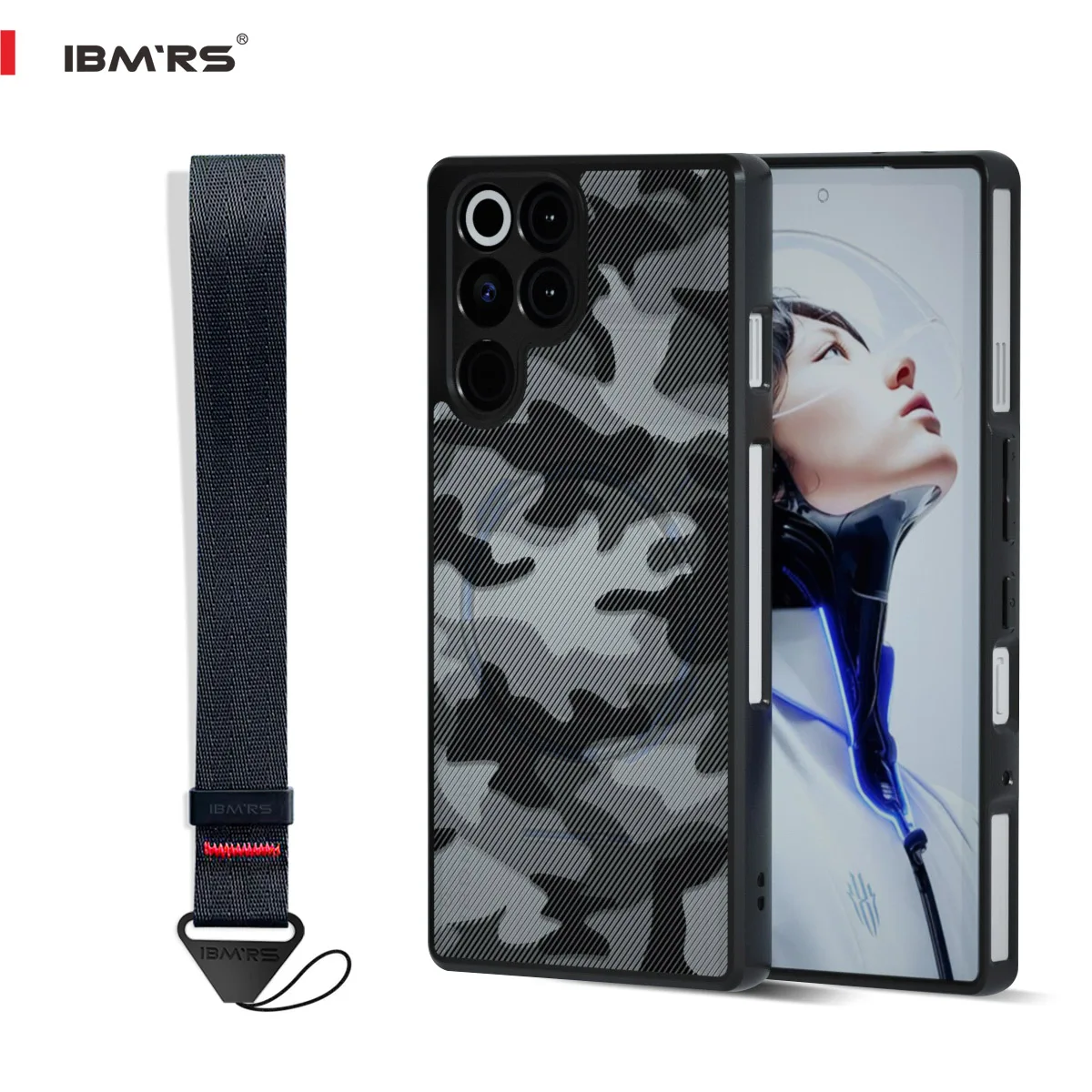 

For nubia RedMagic 11 Pro/11 Pro+ Case, Pro Gamer Camo Armor with Tactical Wrist Strap