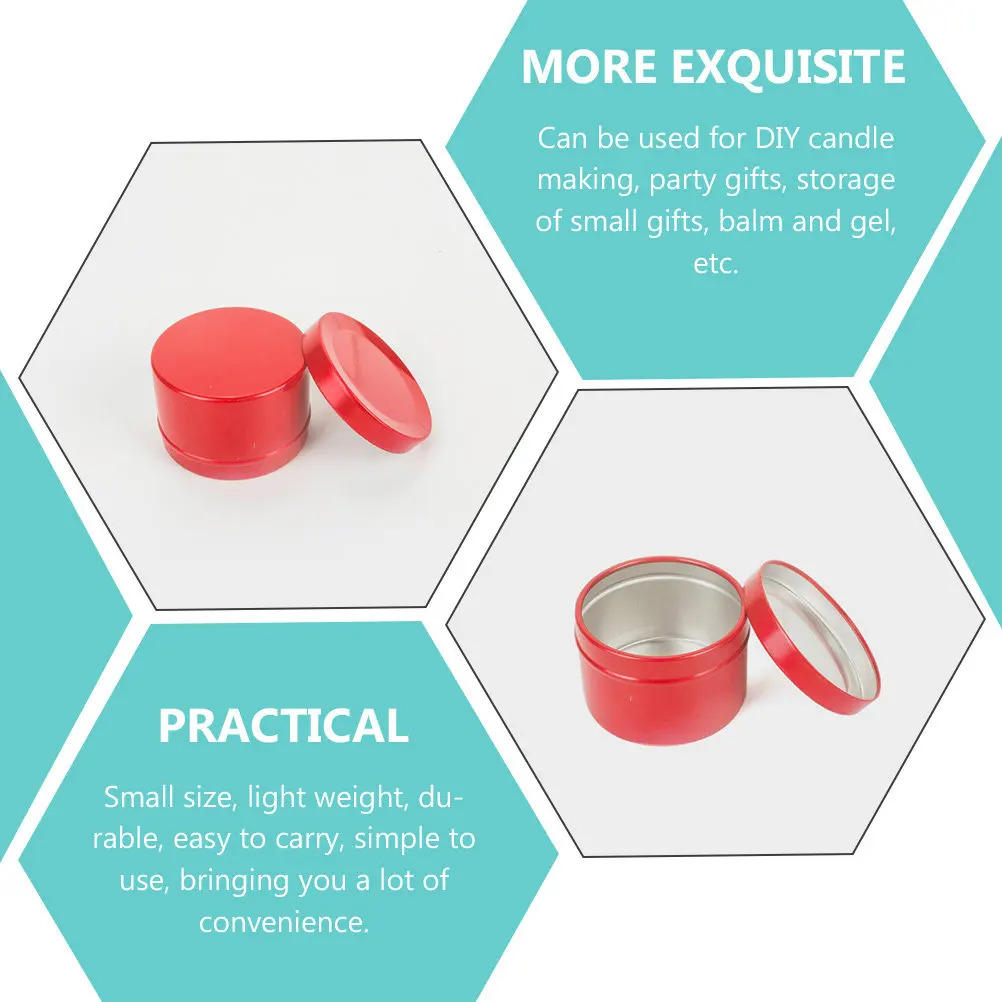 6Pcs Aluminum Alloy Containers Empty Storage Jars for DIY Making Cream Balm Essential Oil Storage