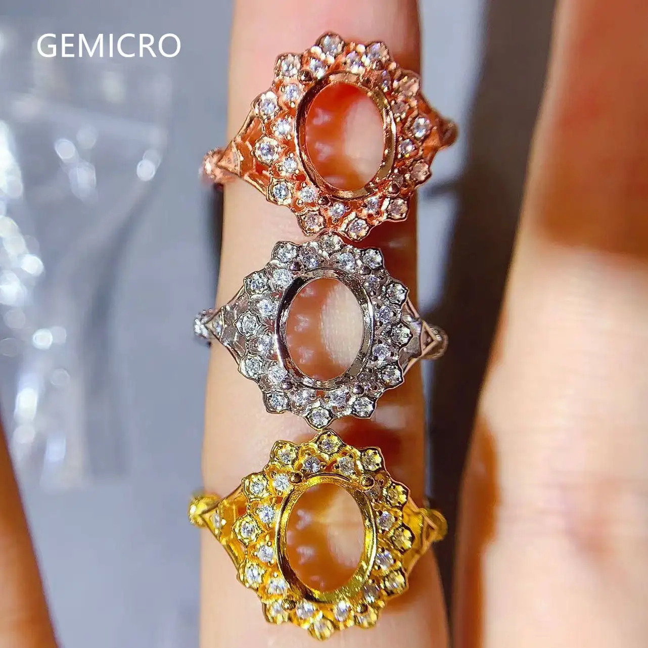 

Открытое кольцо «сделай сам», пустой держатель, настоящее серебро S925, оправа 7x9 мм, тонкий камень, очаровательные свадебные украшения для женщин, аксессуар