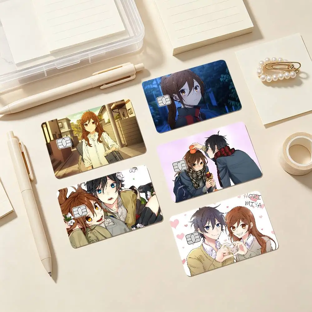 Anime H-horimiya Card Stickers Credit Card DIY Card Protector Stickers Waterproof Film Skin Cover