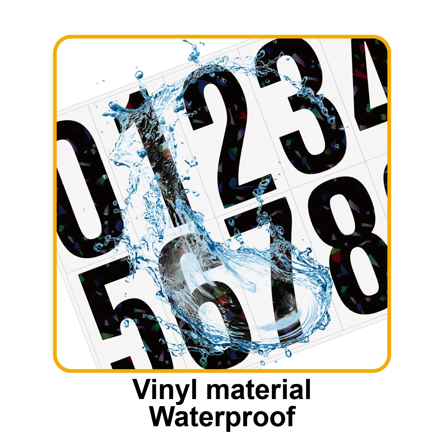 3 Inch Reflective Alphabet Number Stickers Waterproof Self Adhesive for Mailbox House Number Identification Cross border