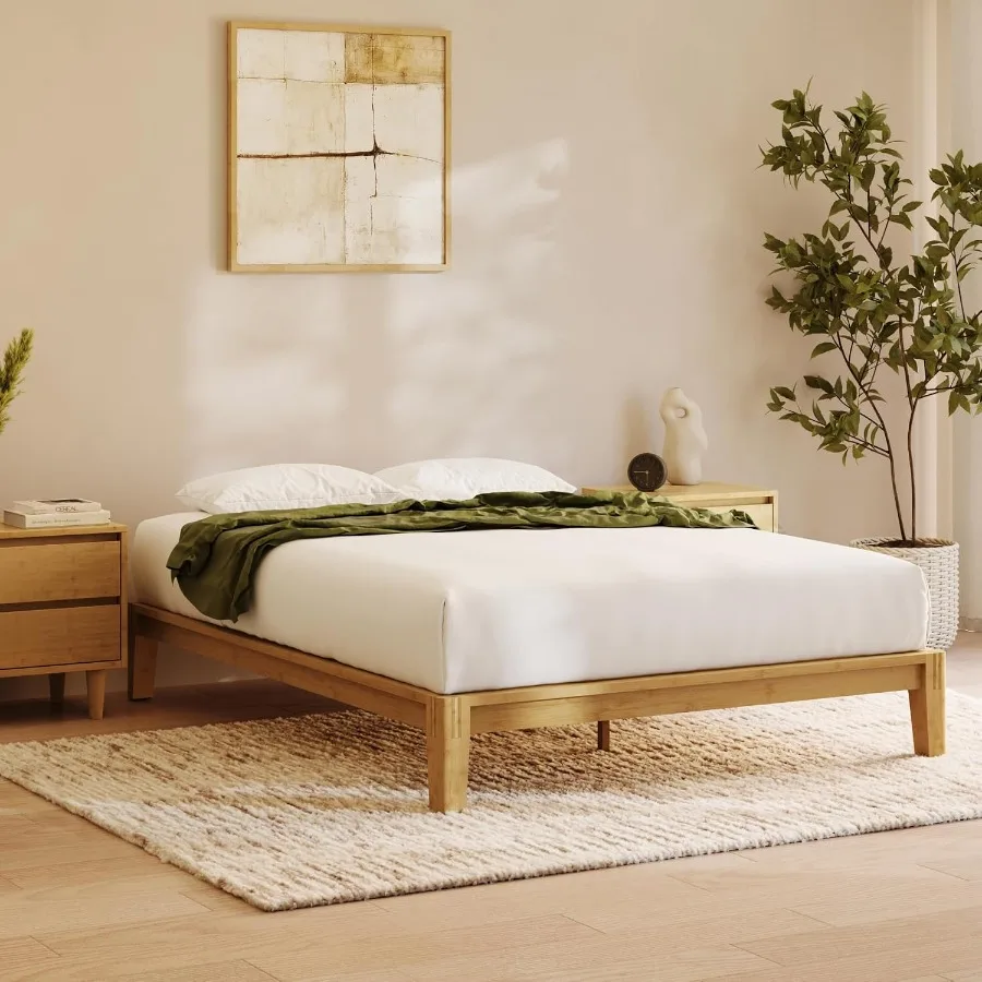 Bamboo Platform Bed Frame - - - Floating Center Support Legs - 12