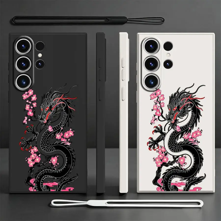 Dragon Plum Blossom Phone Cover Case for Samsung Galaxy S26 S22 S23 S21 Plus S20 FE S25 Edge S24 Ultra Note 20 10 Ultra