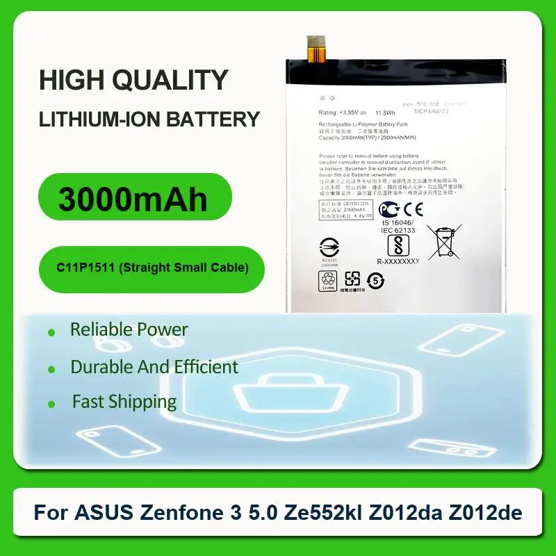 Battery For Asus Zenfone 9 ZS696KS Zenfone9 Max Pro M1 6.0 Inch ZB601KL ZB602KL X00TDB X00TDE ROG 3 Game Phone ROG3 5 5s