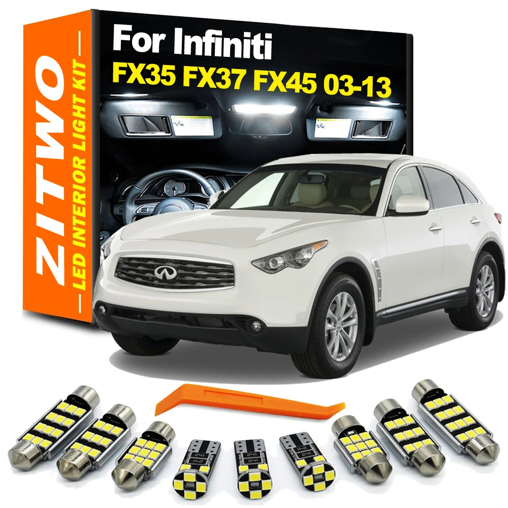 ZITWO-Kit completo de luz LED para Interior de coche, accesorios para Infiniti FX35, FX37, FX45, FX50, FX30d, 2003- 2010, 2011, 2012, 2013