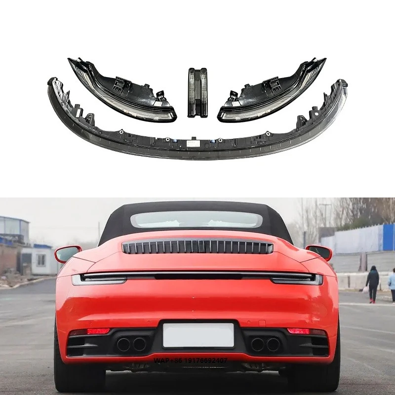 2019-2025 992 Car Modification Upgrade 911 Black Background Taillights Brake and Turn Signals