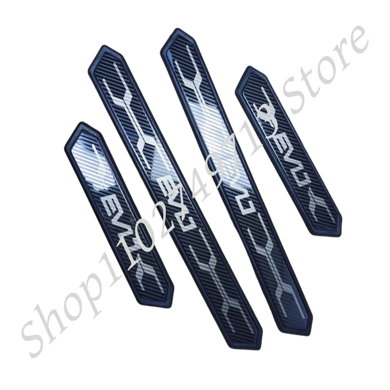 

Fit JS3 EVO4 EVO3 EVO5 EVO7 EVO CROSS4 Door Sill Scuff Plate Pedal Stainless Steel Pad Protection Guard Car Styling Accessory