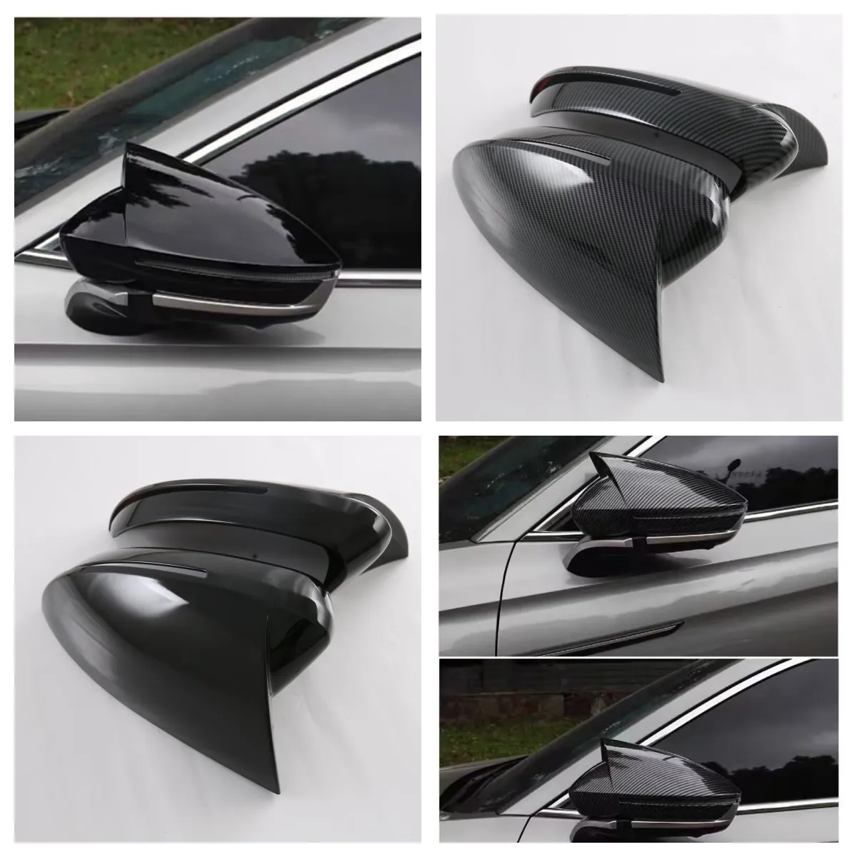 For Chery Omoda 5 2023 2024 2025 Abs Chrome Carbon Fiber Black Rearview Mirror Shell Trims Frame Car Styling Auto Parts Supplies 5