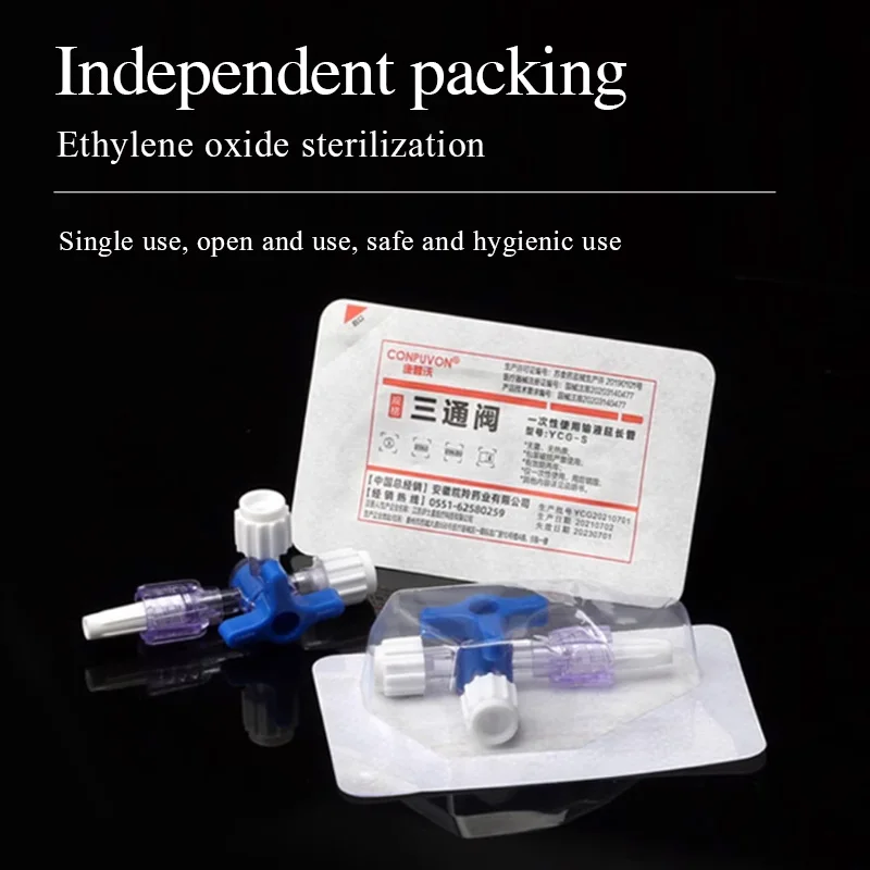 Kangpuwo Medical Three Way Dispositivo dispensador, Conversão de infusão, Válvula do galo, Universal dispensação Union Plug