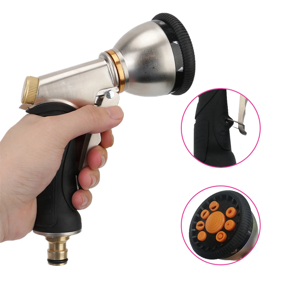 

Garden Watering Sprinkle High-Pressure Adjustable Variable Flow Controls Rotary Water Spray Gun Car Washer