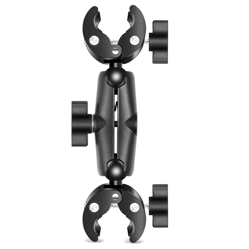 Motorcycle Dualheads Crab Clamp Action Camera Mount Handlebar Fixed Mount Bike Holder Mount For Gopro Sports Action Cameras