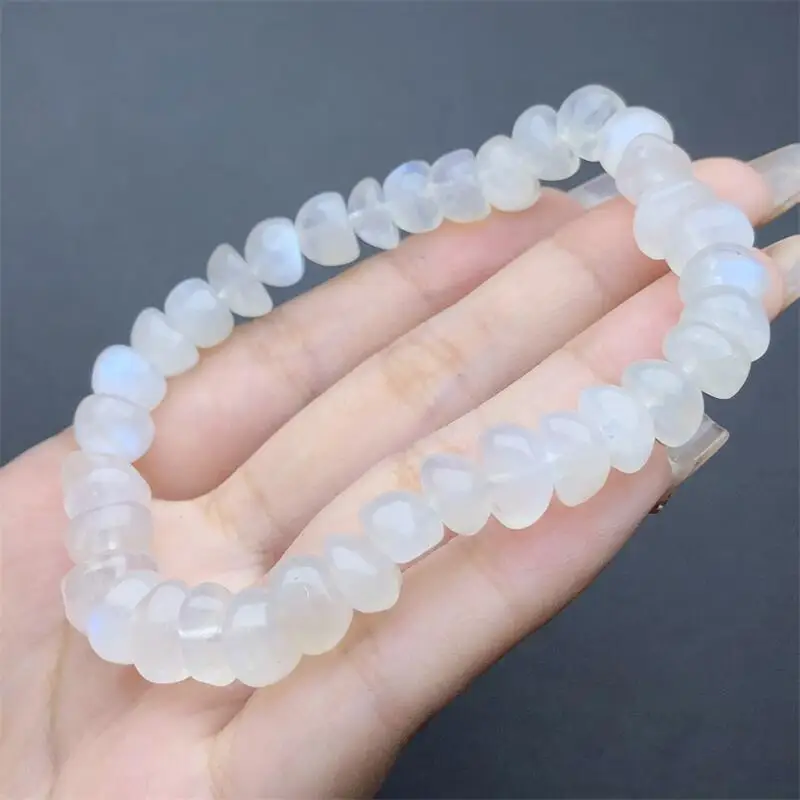 Natural Blue Moon Stone Bracelet For Women Men Love Gift Crystal Beads Strands Jewelry Holiday Gift 1PCS