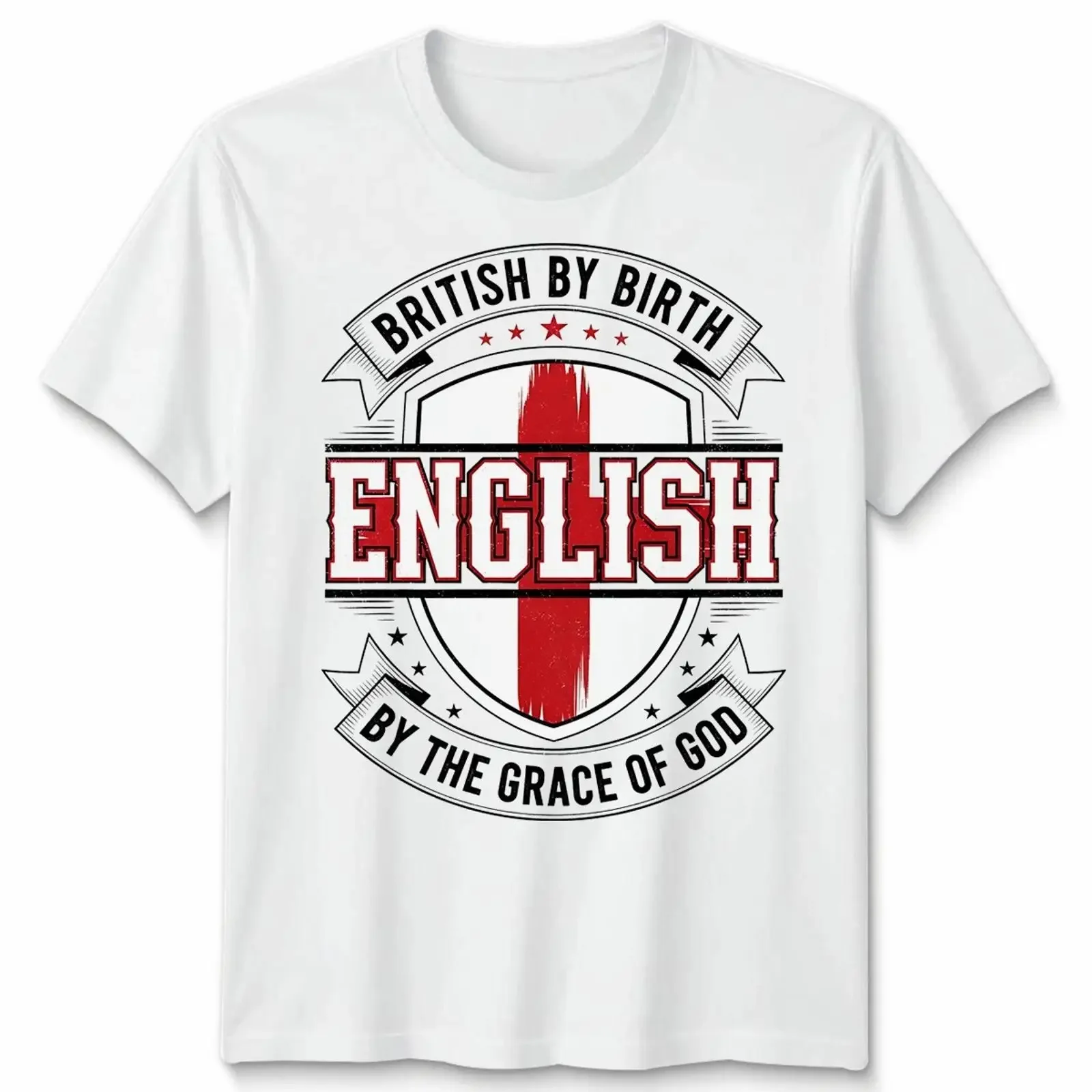 British Birth English The Grace Of God St George England T Shirt vintage Washed Stretched Slightly Versatile Soft Casual