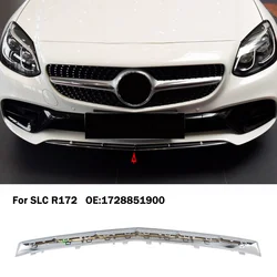 A 1728851900 For Mercedes Benz SLC Class R172 W172 200 300 260 Front Bumper Lip Chrome Chromium Trim Spoiler Splitters Diffuser
