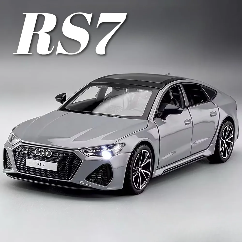 Modèle de voiture miniature RS7 RS6 à l'échelle 1:32, portes ouvrables, intérieur exquis, carrosserie en métal, pneus en caoutchouc, jouets pour l'éveil et les cadeaux