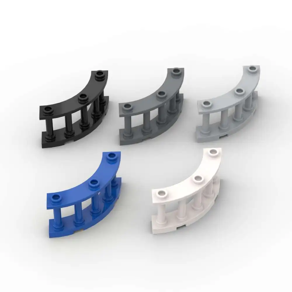 MOC 10 قطعة 21229 سياج 4x4x2 ربع مستدير مغزل الطوب التراص استبدال بنة الكبار بنين عطلة لعبة هدية