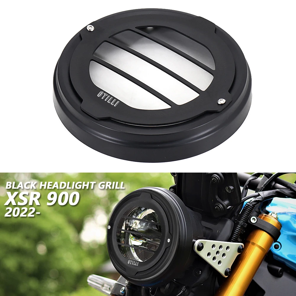 

Motorcycle Black ABS+Aluminum LED Headlight Grill Cover Accessories For Yamaha XSR 900 XSR900 xsr900 xsr 900 2022 2023