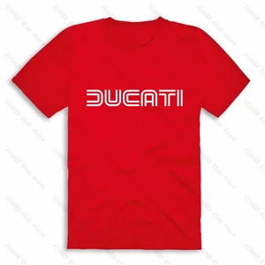 Neue Motorrad -Lokomotive modifiziertes Lauf Ducati reines Baumwoll -T -Shirt außerhalb der Straße und kurzer Ärmel von Männern Frauen 9 Hauptverkaufs Ducati -Kleidung - №5