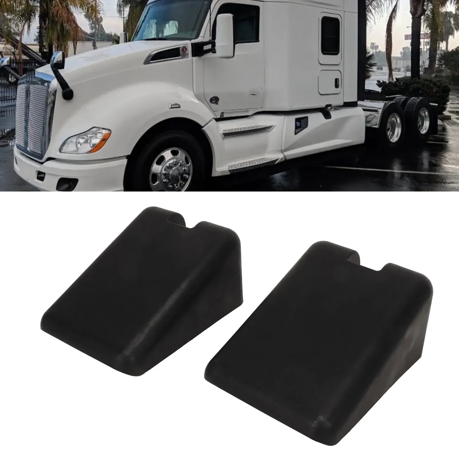 1 Pair Hood Bumper Support L85 6081 Left Right Hood Support Bushing Replacement For 567 579 Kenworth T680 T880 Accessories Parts